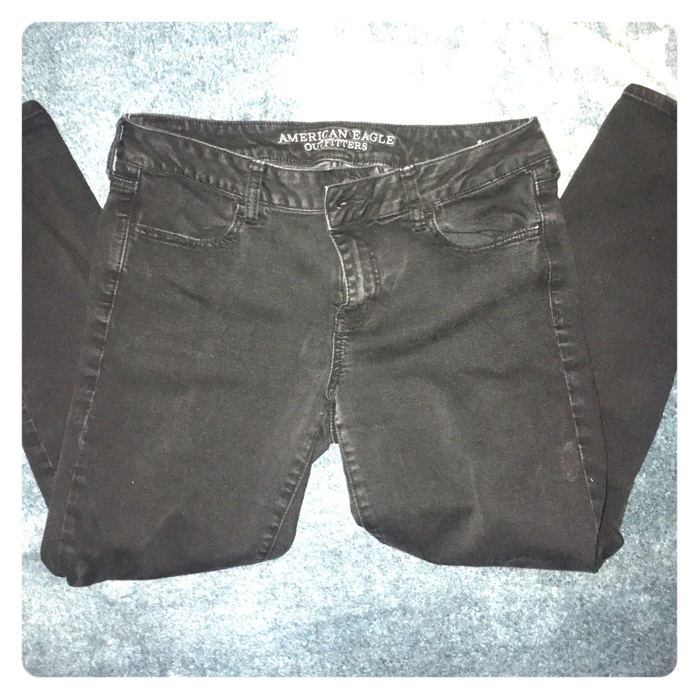 American Eagle black super stretch skinny jeans